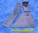 Diff Pan Hard Bar Diff Side Bracket flat pack ~ Double Shear Style Mild Steel, 1 x 5/8 hole,