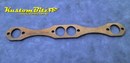 Header Plate Extractor Head Side Flange 10mm - Chevy small block late heads Mild Steel - 1 3/4 inch pipes